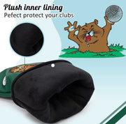Driver Cover - Ground Hog Green Leather